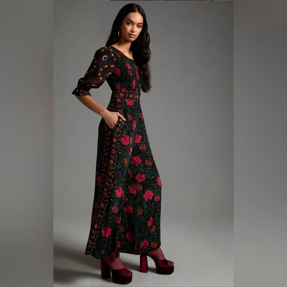 Printed Smocked Jumpsuit Farm Rio - Picture 3 of 14